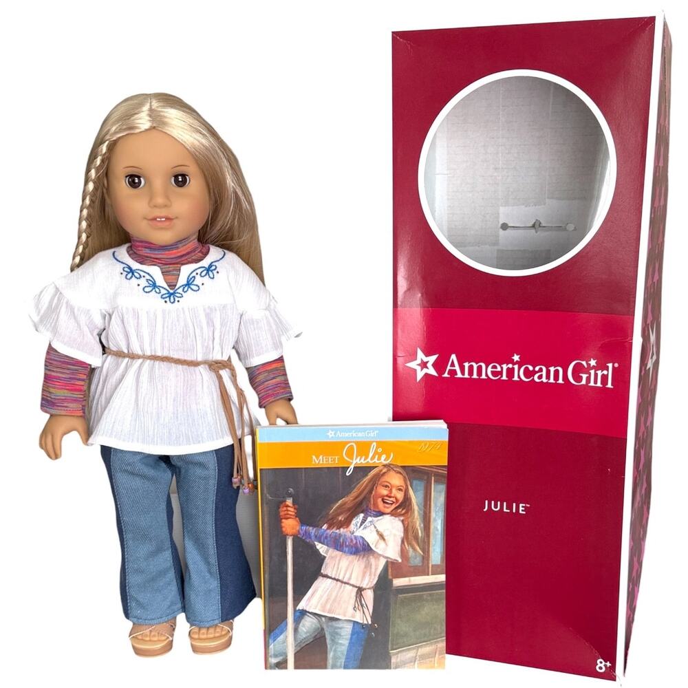 American Girl Pleasant Company First Edition Julie Albright in Box with Book